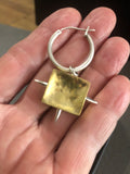JA Designs brass and silver earrings