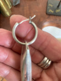 JA Designs large spike earrings - silver