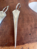 JA Designs large spike earrings - silver