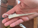 JA Designs large spike earrings - silver