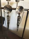 JA Designs distressed disc earrings