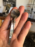 JA Designs distressed disc earrings